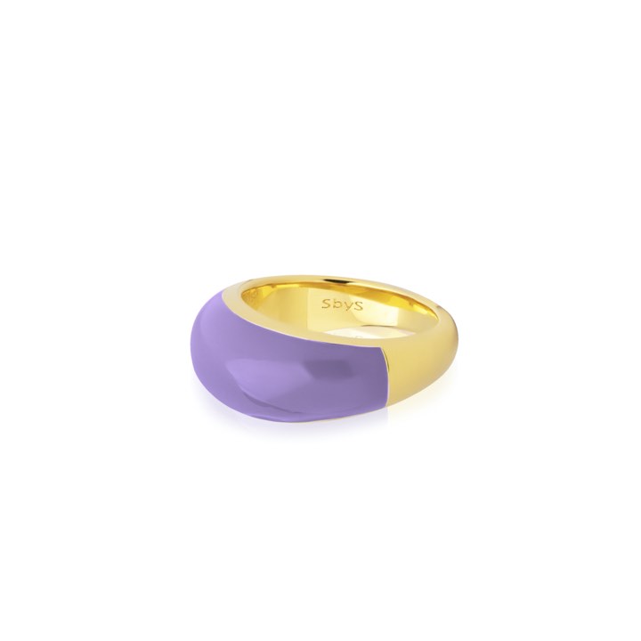 Enamel bold Anello purple (Oro) nel gruppo Anelli / Anelli d'oro presso SCANDINAVIAN JEWELRY DESIGN (R2202GEPU)