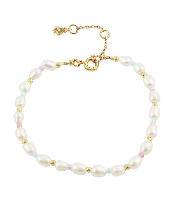 Pastel Pearl Bracelet Oro nel gruppo Bracciali / Bracciali d'oro presso SCANDINAVIAN JEWELRY DESIGN (S08086-G)