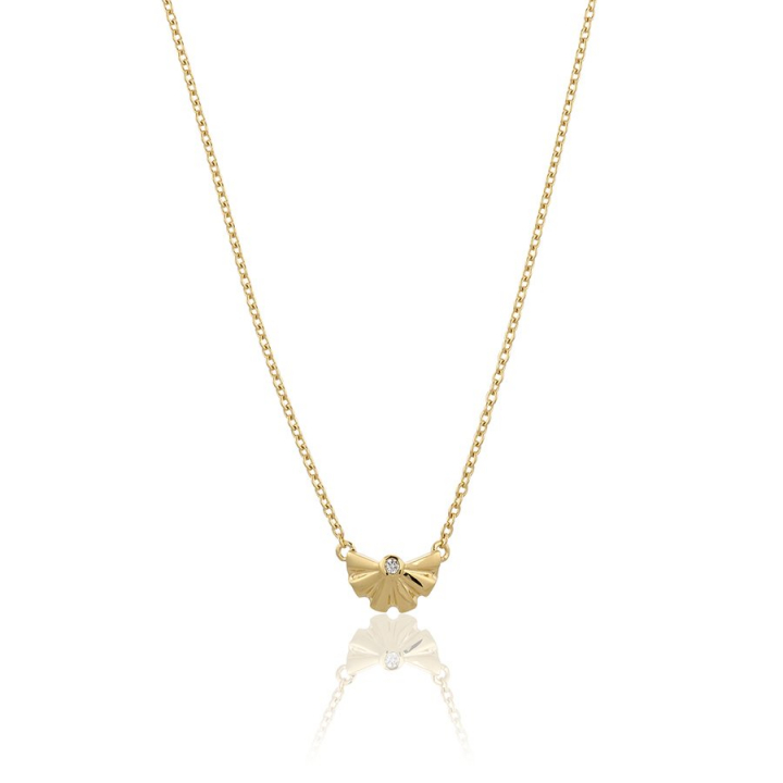 Sunfeather Necklace Gold nel gruppo Collane / Collane d'oro presso SCANDINAVIAN JEWELRY DESIGN (gp134)