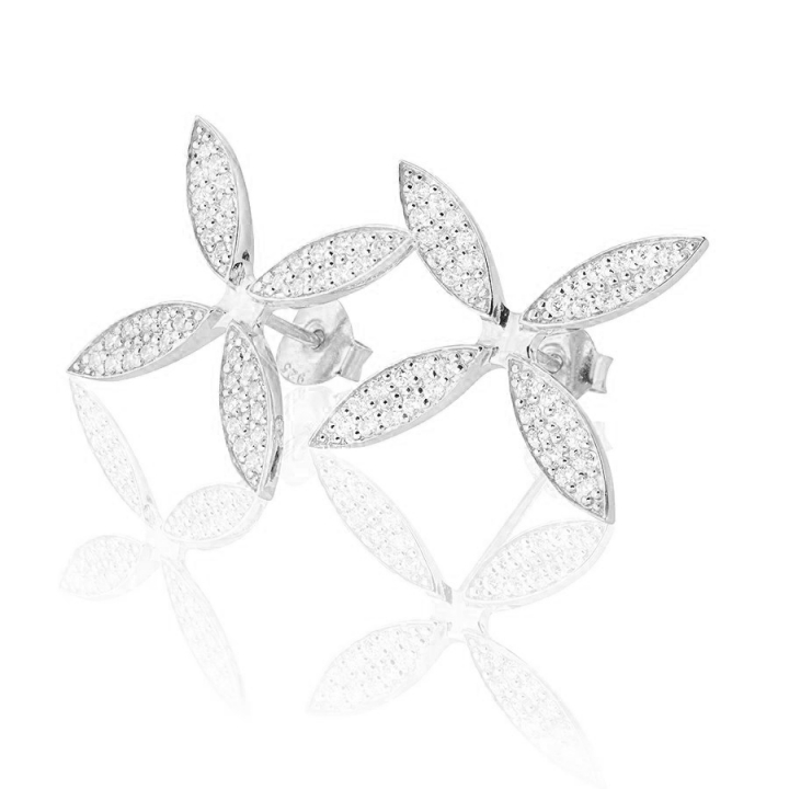Sparkling ellipse  Earrings Silver nel gruppo Orecchini / Orecchini d'argento presso SCANDINAVIAN JEWELRY DESIGN (s202CG)