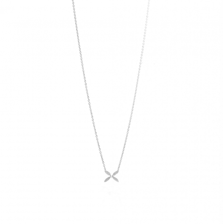 Sparkling ellipse mini Necklace Silver nel gruppo Collane / Collane d'argento presso SCANDINAVIAN JEWELRY DESIGN (s206)