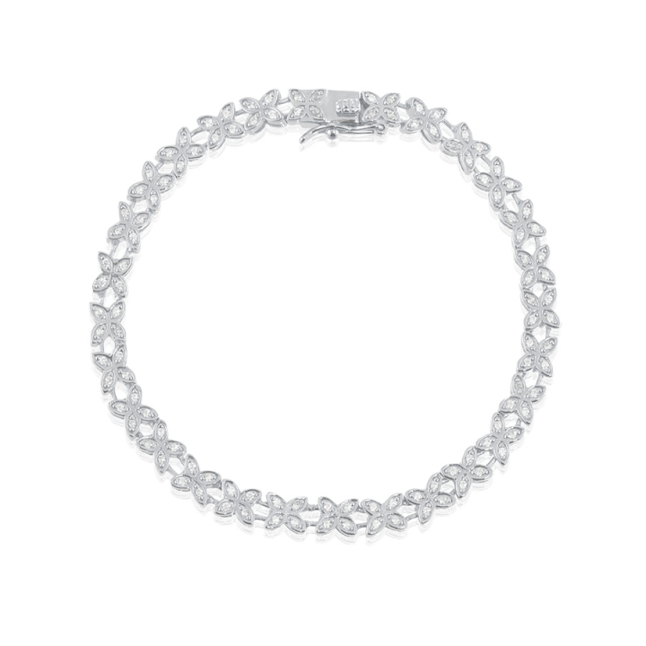 Sparkling ellipse mini T-Bracelet Silver nel gruppo Bracciali / Bracciali d'argento presso SCANDINAVIAN JEWELRY DESIGN (s221-R)