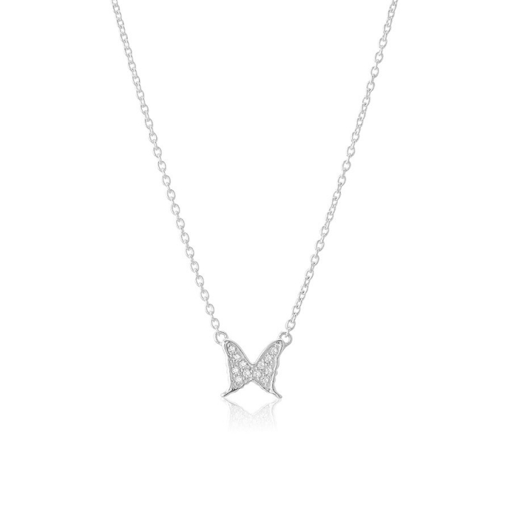 Petite papillion sparkling Necklace Silver nel gruppo Collane / Collane d'argento presso SCANDINAVIAN JEWELRY DESIGN (s316CG)