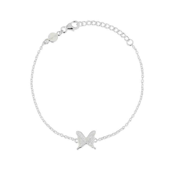 Petite papillion sparkling Bracelet Silver nel gruppo Bracciali / Bracciali d'argento presso SCANDINAVIAN JEWELRY DESIGN (s317)