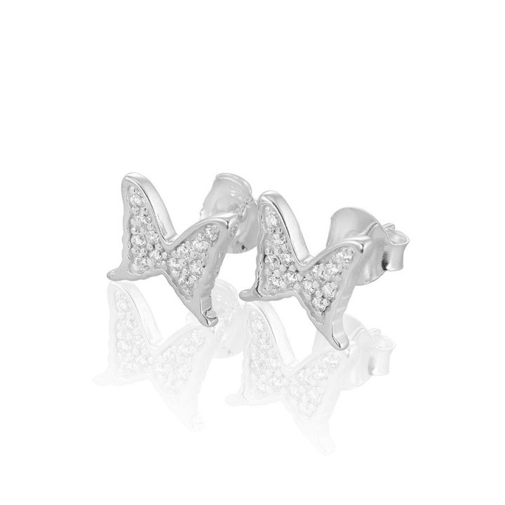 Petite papillion sparkling Earrings Silver nel gruppo Orecchini / Orecchini d'argento presso SCANDINAVIAN JEWELRY DESIGN (s319)