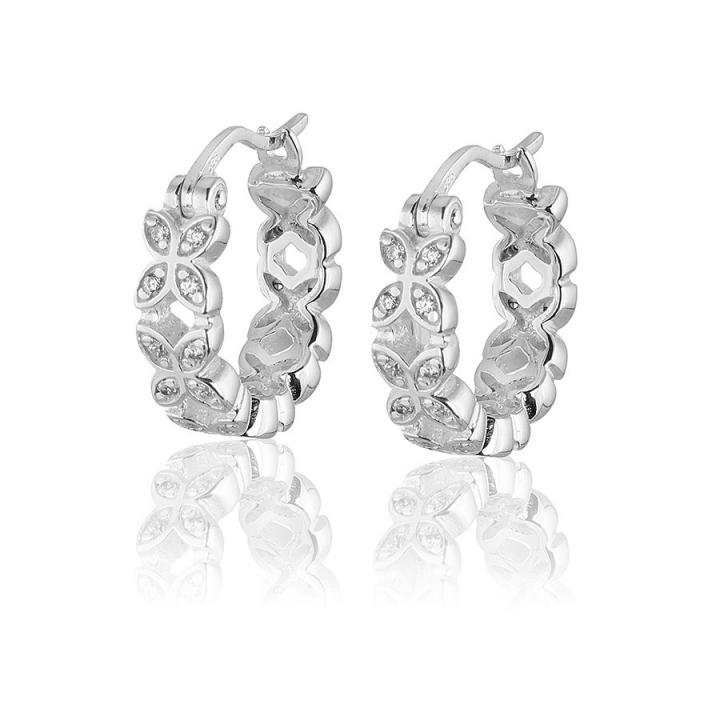 Sparkling ellipse mini Earrings creol Silver nel gruppo Orecchini / Orecchini d'argento presso SCANDINAVIAN JEWELRY DESIGN (s323-R)