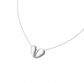 CURVE HEART Pendente STERLING Argento