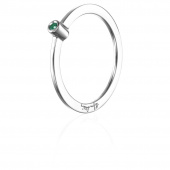 Micro Blink - Green Emerald Anello Argento