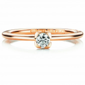 Love Bead Wedding 0.19 ct Diamante Anello Oro