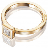 Princess Wedding Thin 0.30 ct Diamante Anello Oro