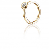 The Wedding Thin 0.40 ct Diamante Anello Oro