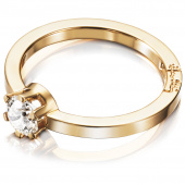 Crown Wedding 0.50 ct Diamante Anello Oro