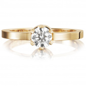 Crown Wedding 0.50 ct Diamante Anello Oro