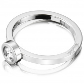 The Wedding Thin 0.30 ct Diamante Anello Oro bianco