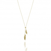 Feather/Leaf double Collane Oro