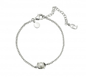 Pearl chain braclet Argento