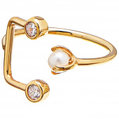 Pearl/Brilliant double Anello Oro