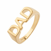 Dad Ring Goldplated Silver