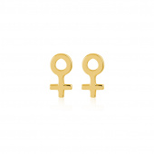 Woman Symbol Studs Orecchino (Oro)