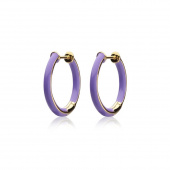 Enamel thin hoops purple (Oro)